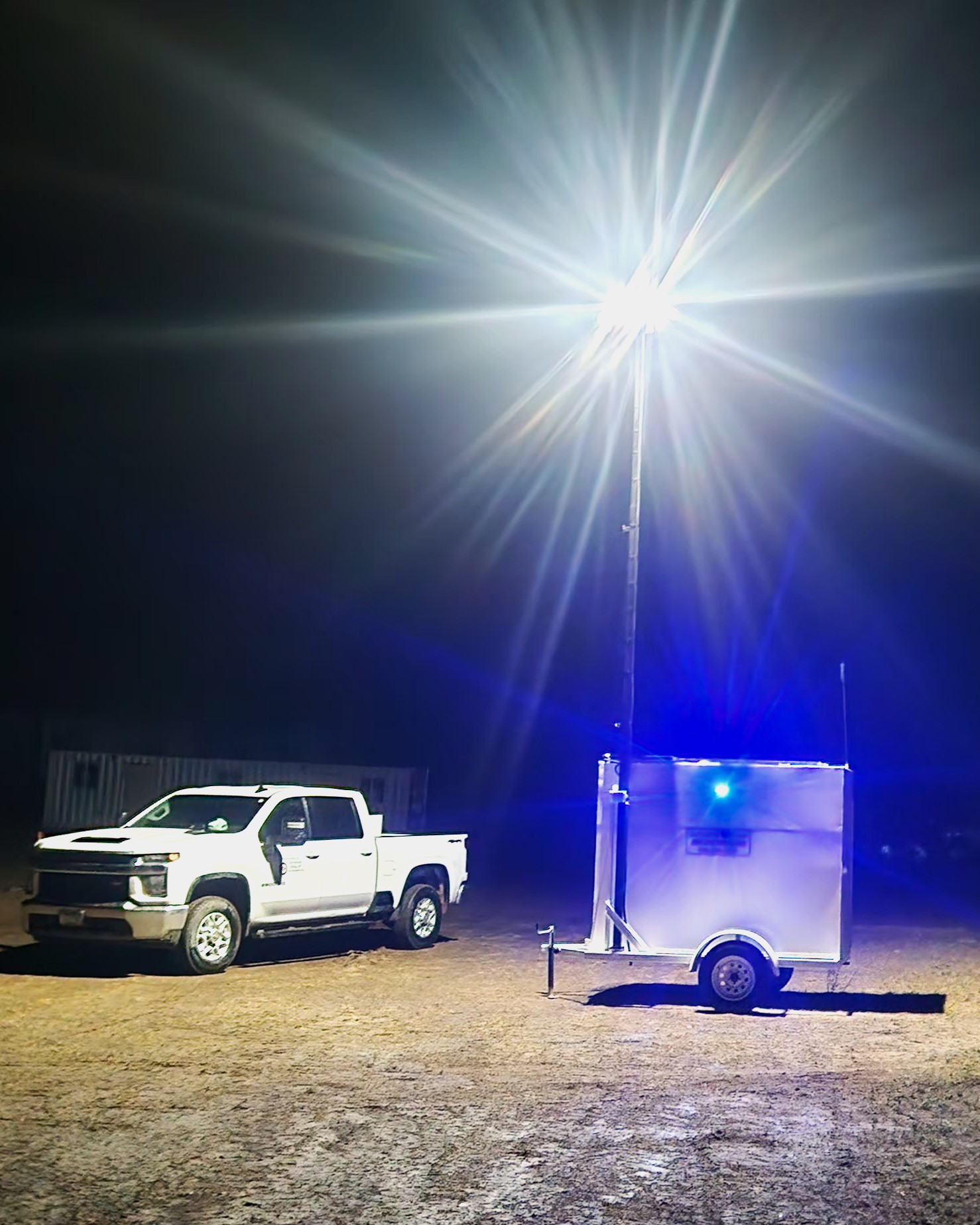 mobile lighting from security trailers